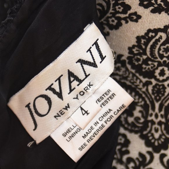 Black Beaded Lace Prom Formal Dress, ~ Jovani New York~ Size 4 - Picture 7 of 11